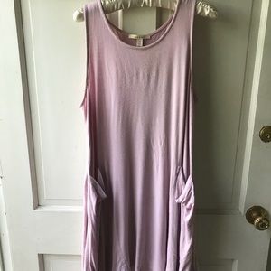 Soft Pink Dress With Large Pockets